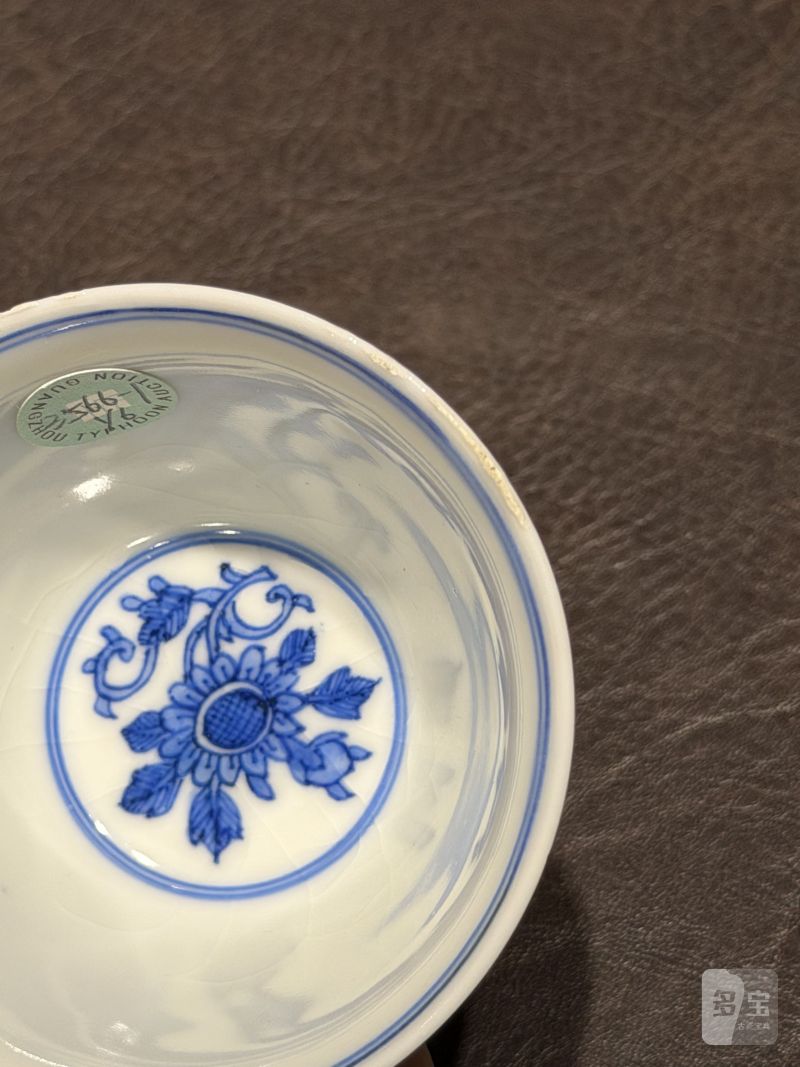 清康熙 青花清供图茶杯（一组六件） - 图36